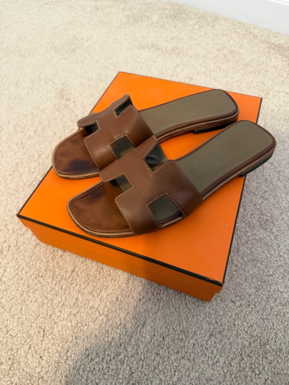 Hermes Oran Sandals size 39